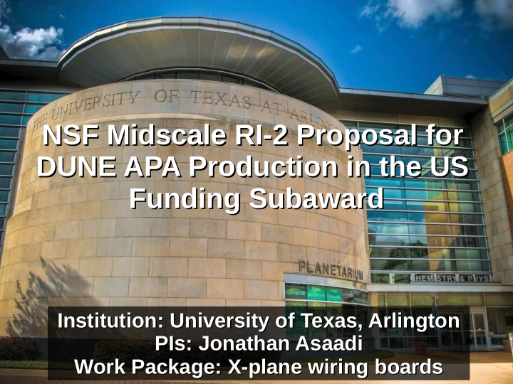 nsf midscale ri 2 proposal for nsf midscale ri 2 proposal
