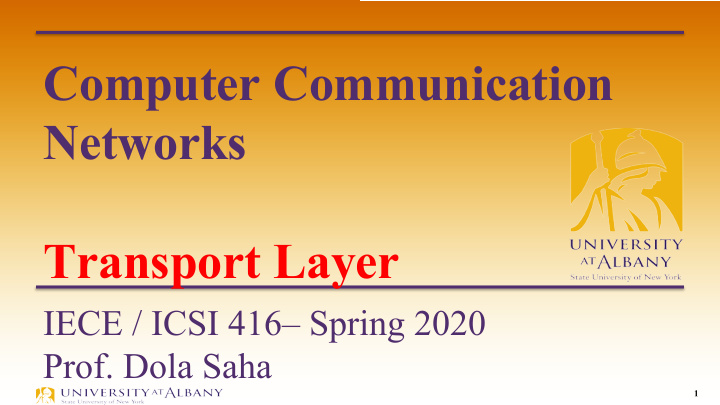 computer communication networks transport layer