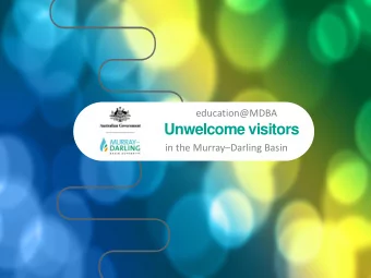 Unwelcome visitors  in the MurrayDarling Basin  Non-native species  Native species  Image