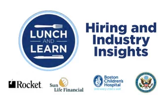 Hiring and  Industry  Insights  April 30, 2019  Where Are They Now?  brandeis.edu/hiatt  Jon
