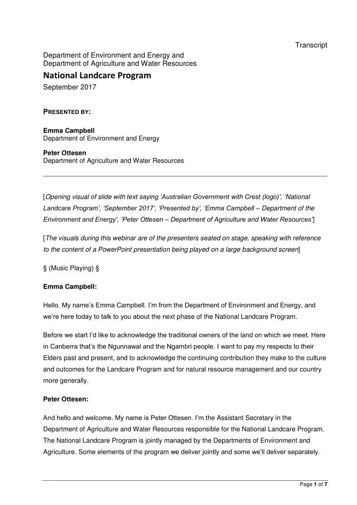 national landcare program