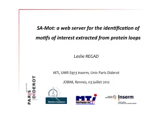 SA-Mot:  a  web  server  for  the  iden5fica5on  of   mo5fs  of