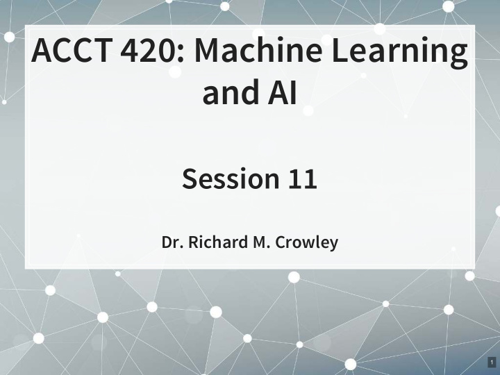 acct 420 machine learning and ai