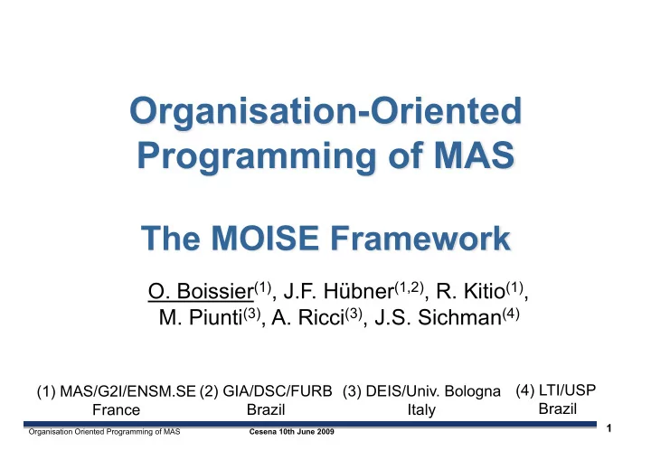 o boissier 1 j f h bner 1 2 r kitio 1