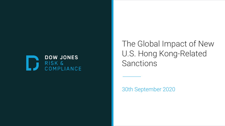the global impact of new u s hong kong related sanctions