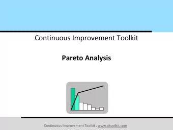 Continuous Improvement Toolkit  Pareto Analysis Continuous Improvement Toolkit . www.citoolkit.com