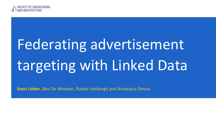 federating advertisement targeting with linked data