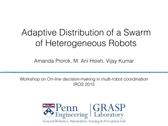 Penn Engineering GRASP  Laboratory  General Robotics,Automation, Sensing &amp; Perception Lab