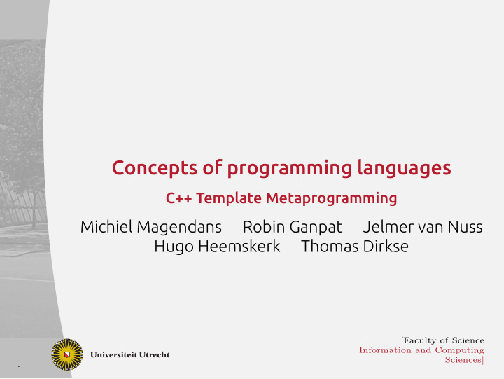 concepts of programming languages