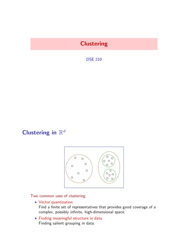 clustering