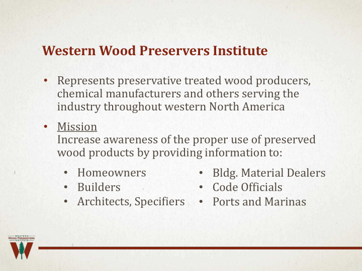 western wood preservers institute