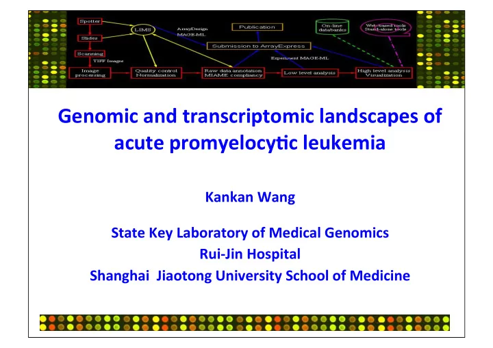 genomic and transcriptomic landscapes of acute