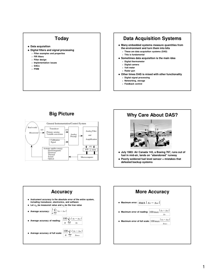 today data acquisition systems