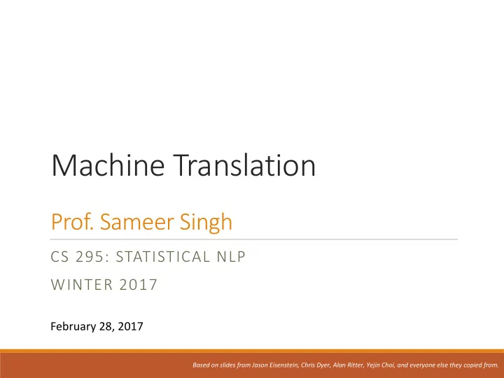 machine translation