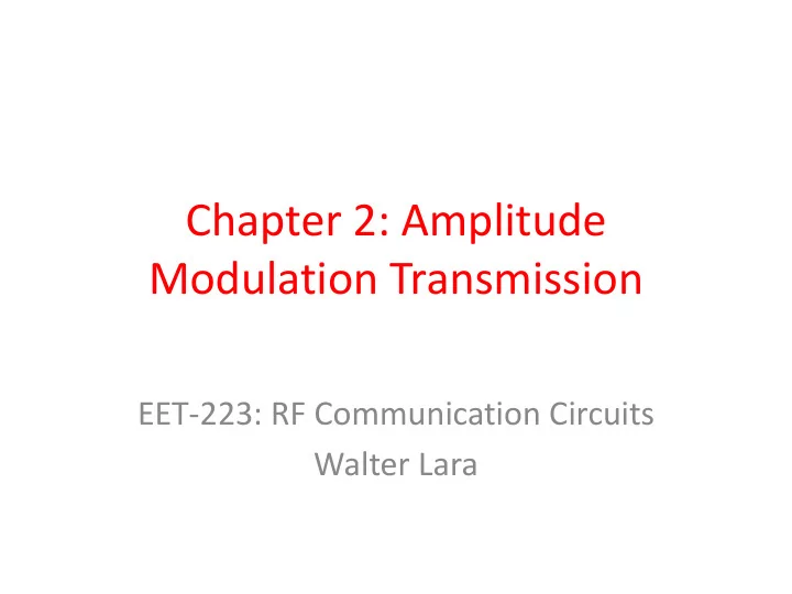 chapter 2 amplitude