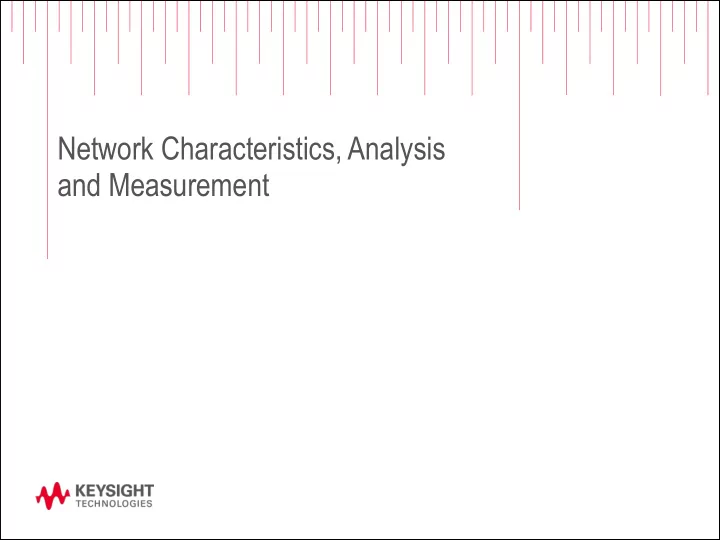 and measurement agenda