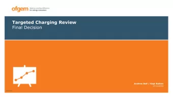Targeted Charging Review  Final Decision  Andrew Self / Kayt Button  17/12/2019  How does the
