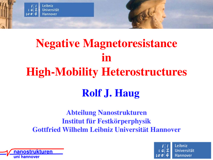 negative magnetoresistance