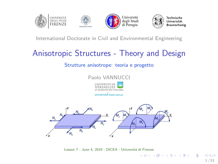 anisotropic structures theory and design