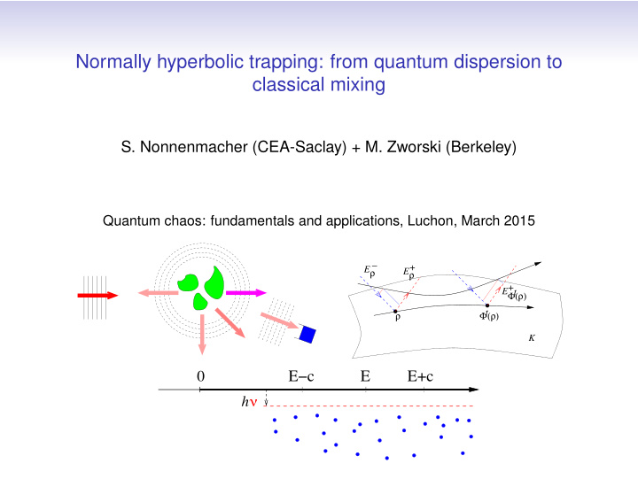 normally hyperbolic trapping from quantum dispersion to
