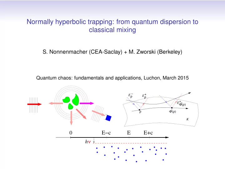 normally hyperbolic trapping from quantum dispersion to