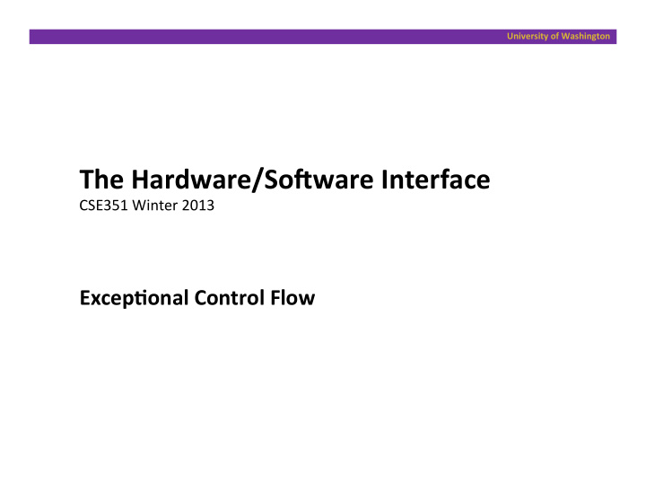 the hardware so ware interface
