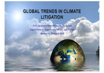 Prof. Jacqueline Peel, Melbourne Law School  Expert Panel on Super Funds, Climate, and the Law