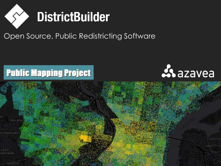 open source public redistricting software software and