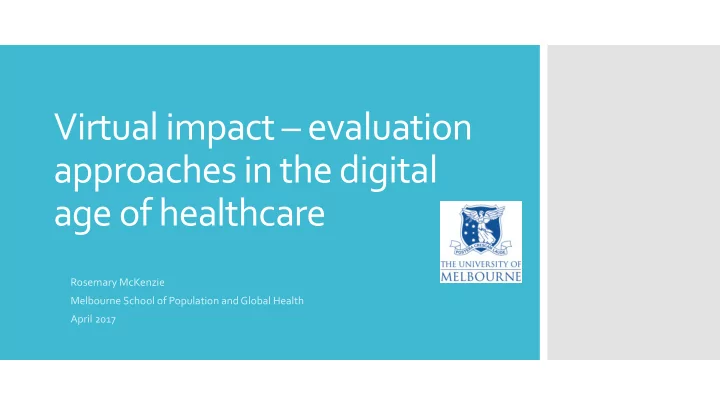 virtual impact evaluation