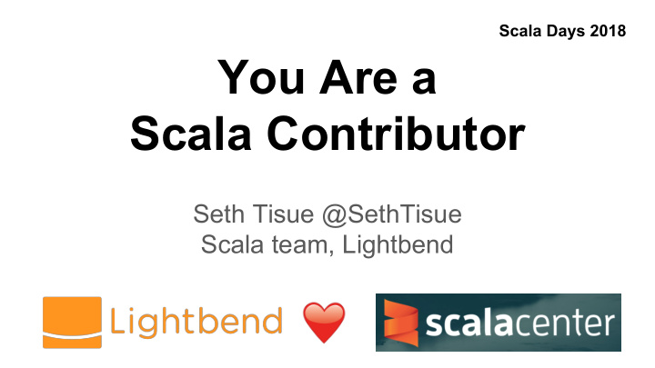 you are a scala contributor