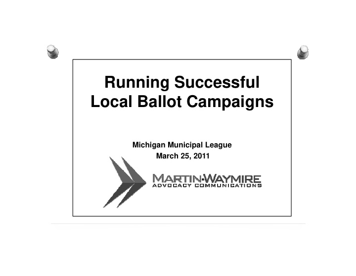 running successful running successful local ballot