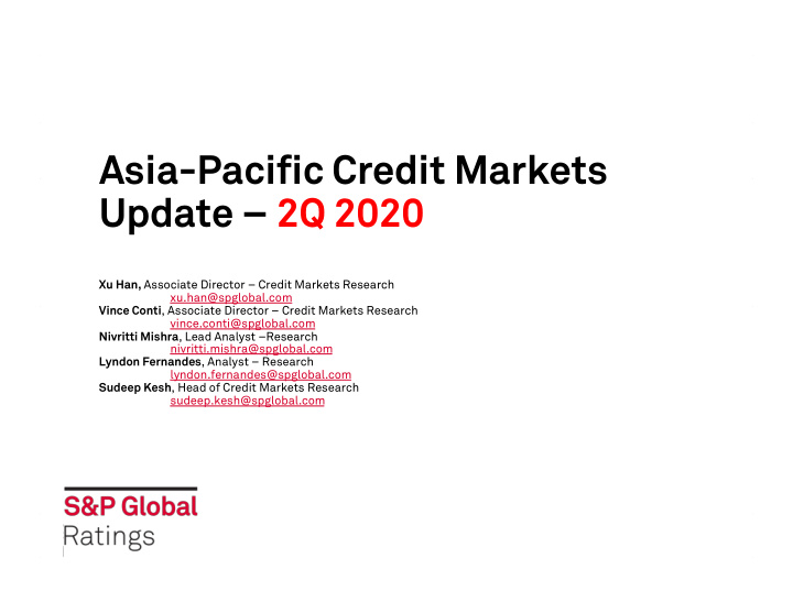 asia pacific credit markets update 2q 2020