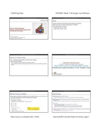 Distributed Implementation of the Triplets View  CS535 Big Data | Computer Science | Colorado State