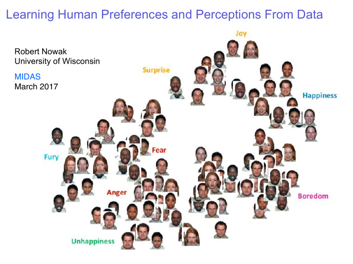 learning human preferences and perceptions from data