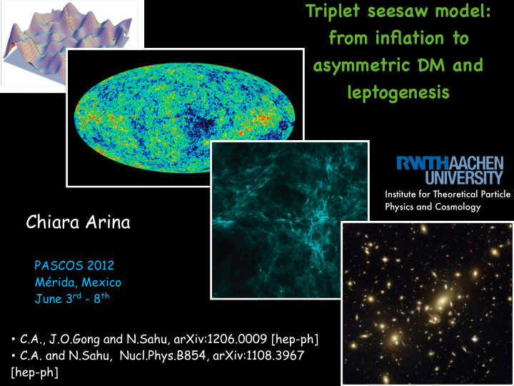 triplet seesaw model from inflation to asymmetric dm and