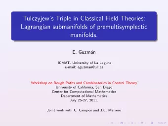 Tulczyjews Triple in Classical Field Theories:  Lagrangian submanifolds of premultisymplectic