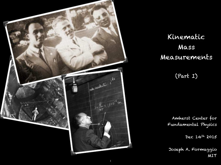 kinematic mass measurements