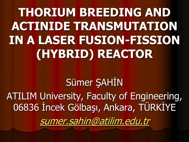 thorium breeding and