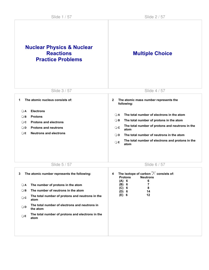 nuclear physics nuclear reactions