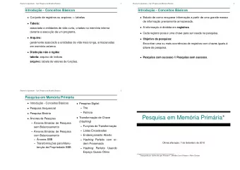 Pesquisa Sequencial  Dicionrio  Mtodo de pesquisa mais simples: a partir do primeiro