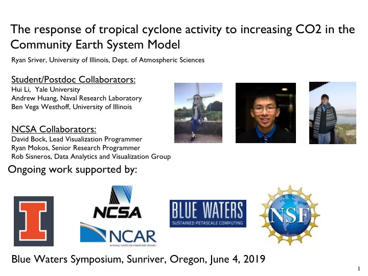 the response of tropical cyclone activity to increasing