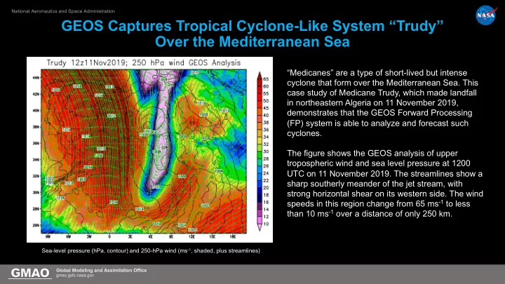 geos captures tropical cyclone like system trudy over the
