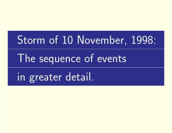 Storm of 10 November, 1998:  The sequence of events  in greater detail.  500-hPa height (contours)