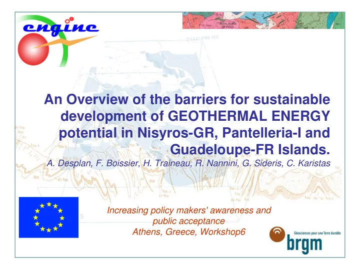 an overview of the barriers for sustainable development