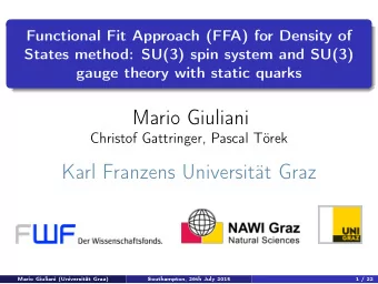 Mario Giuliani  Christof Gattringer, Pascal Trek  Karl Franzens Universitt Graz  Mario Giuliani