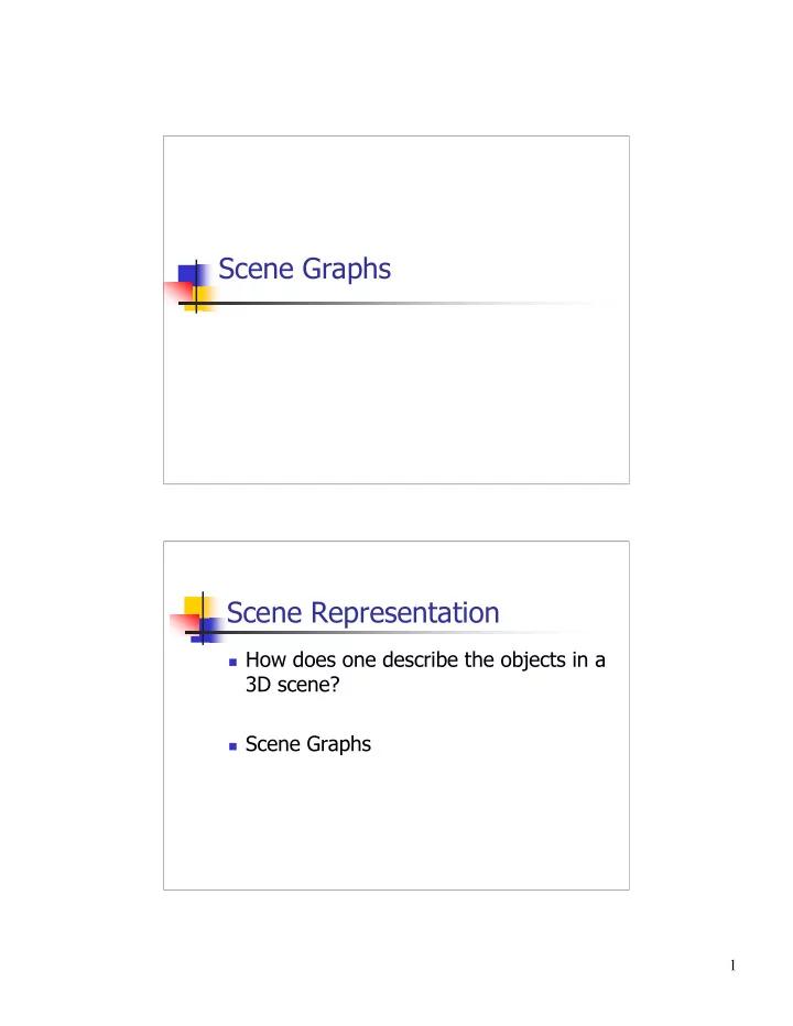 scene graphs scene representation