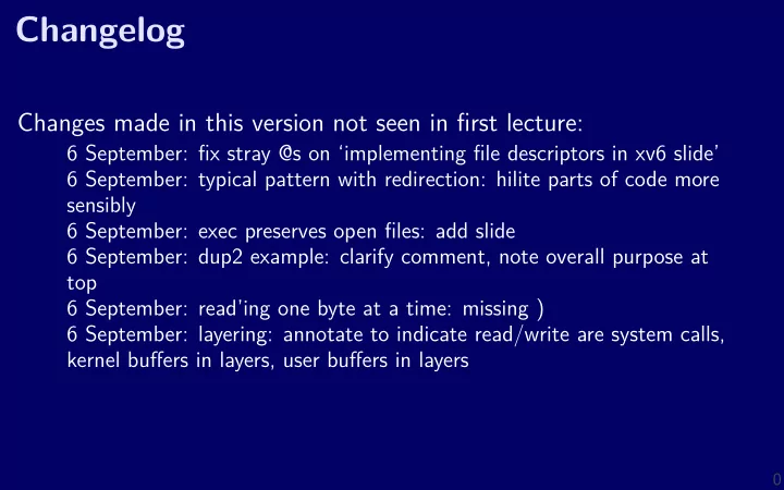 changelog