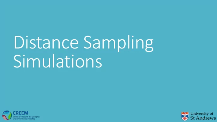 distance sampling