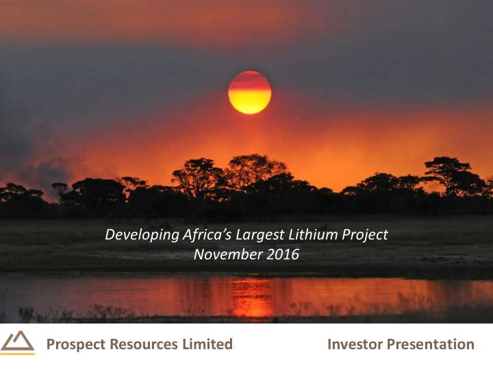 developing africa s largest lithium project november 2016