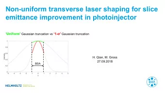 Non-uniform transverse laser shaping for slice  emittance improvement in photoinjector